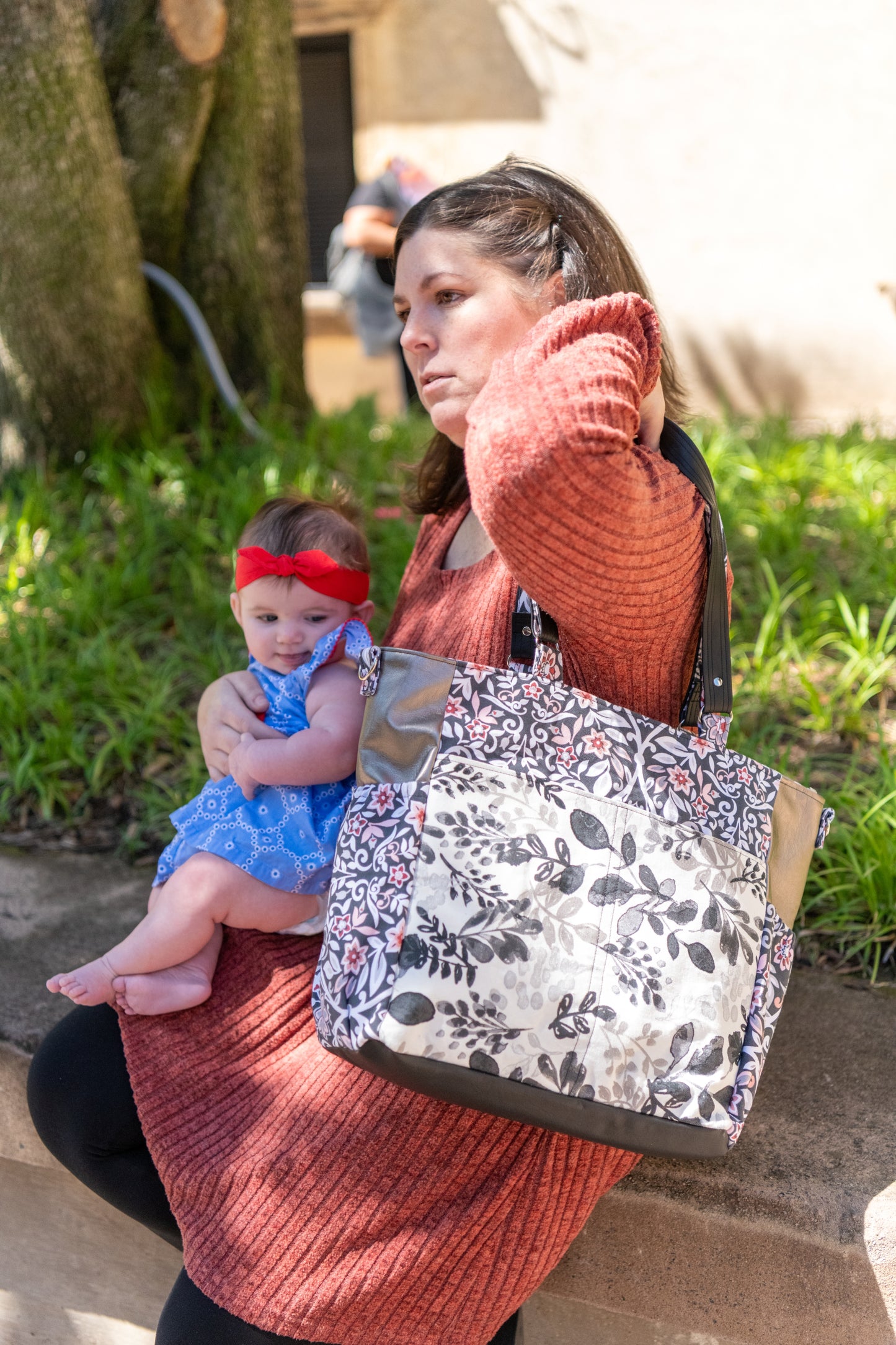 XL Floral Diaper Bag/Tote