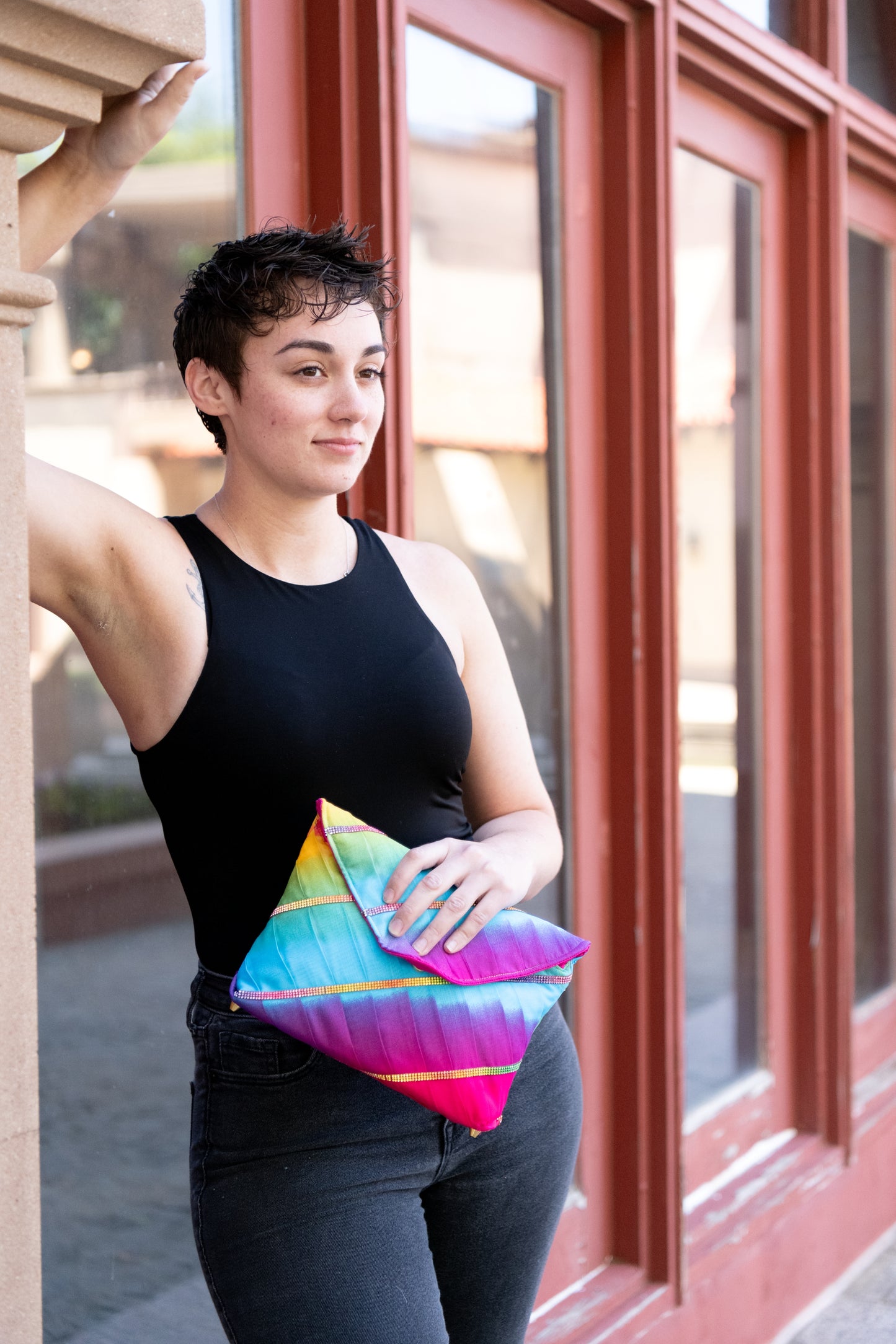 Small Chiffon Electric Pride Clutch