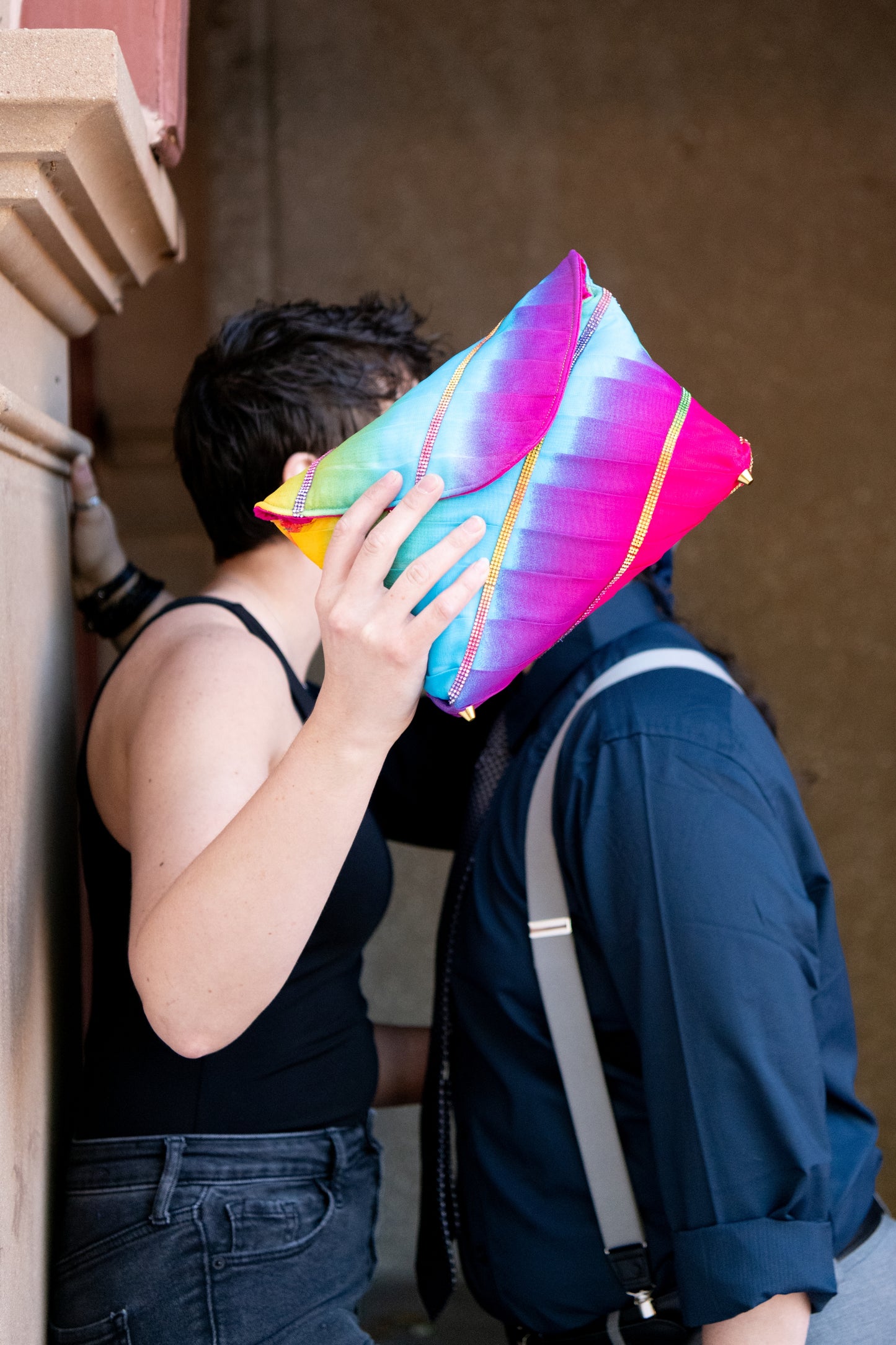 Small Chiffon Electric Pride Clutch