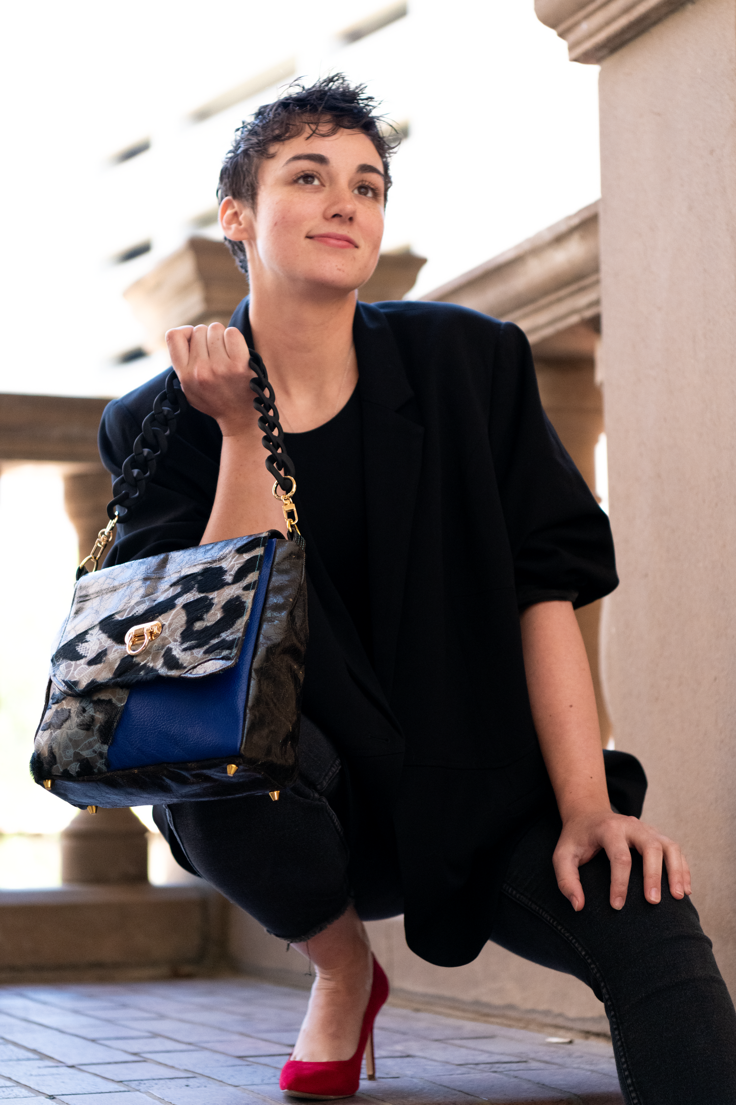 Medium Hair-on-Hide Leather Handbag