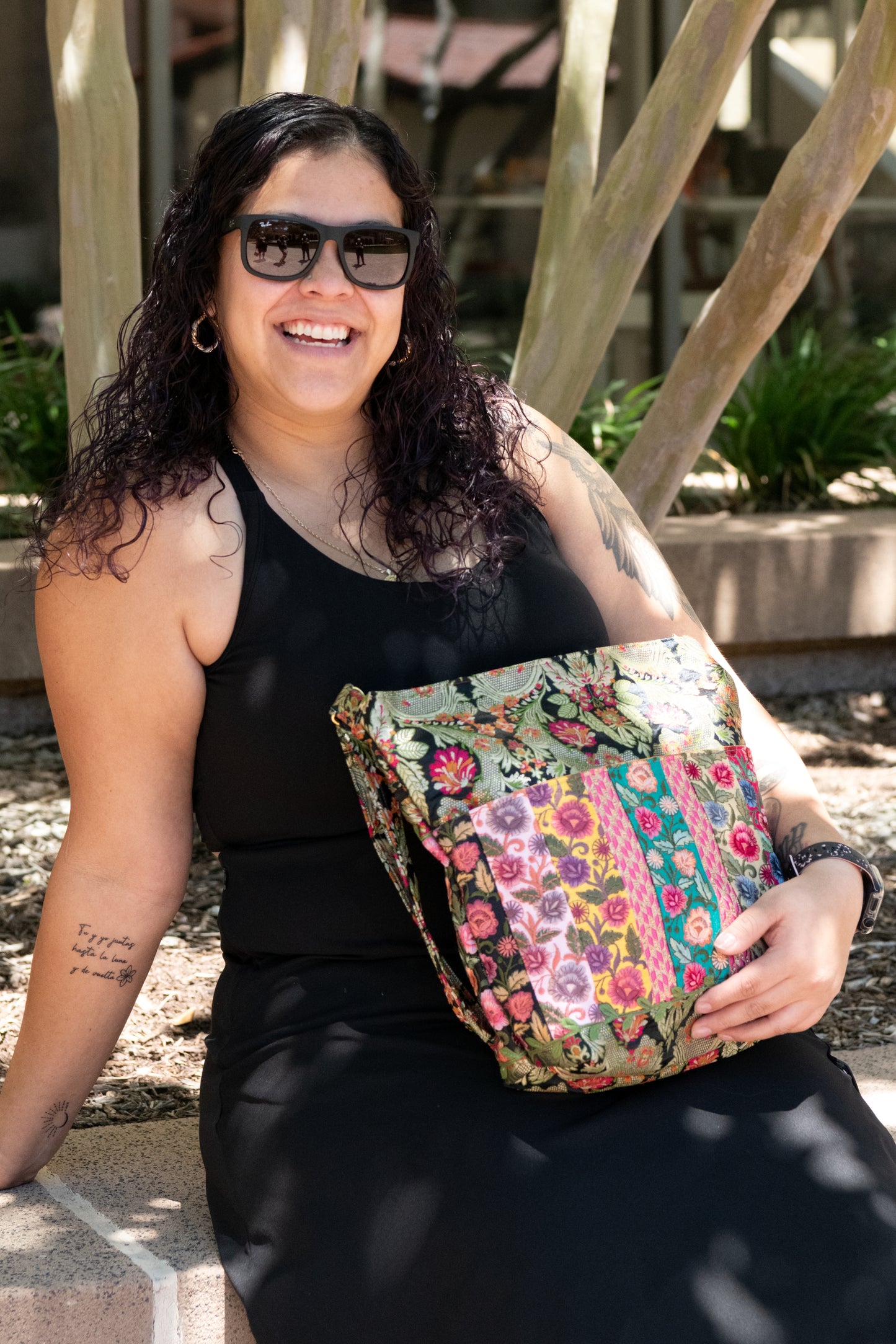 Large Multicolor Brocade Crossbody