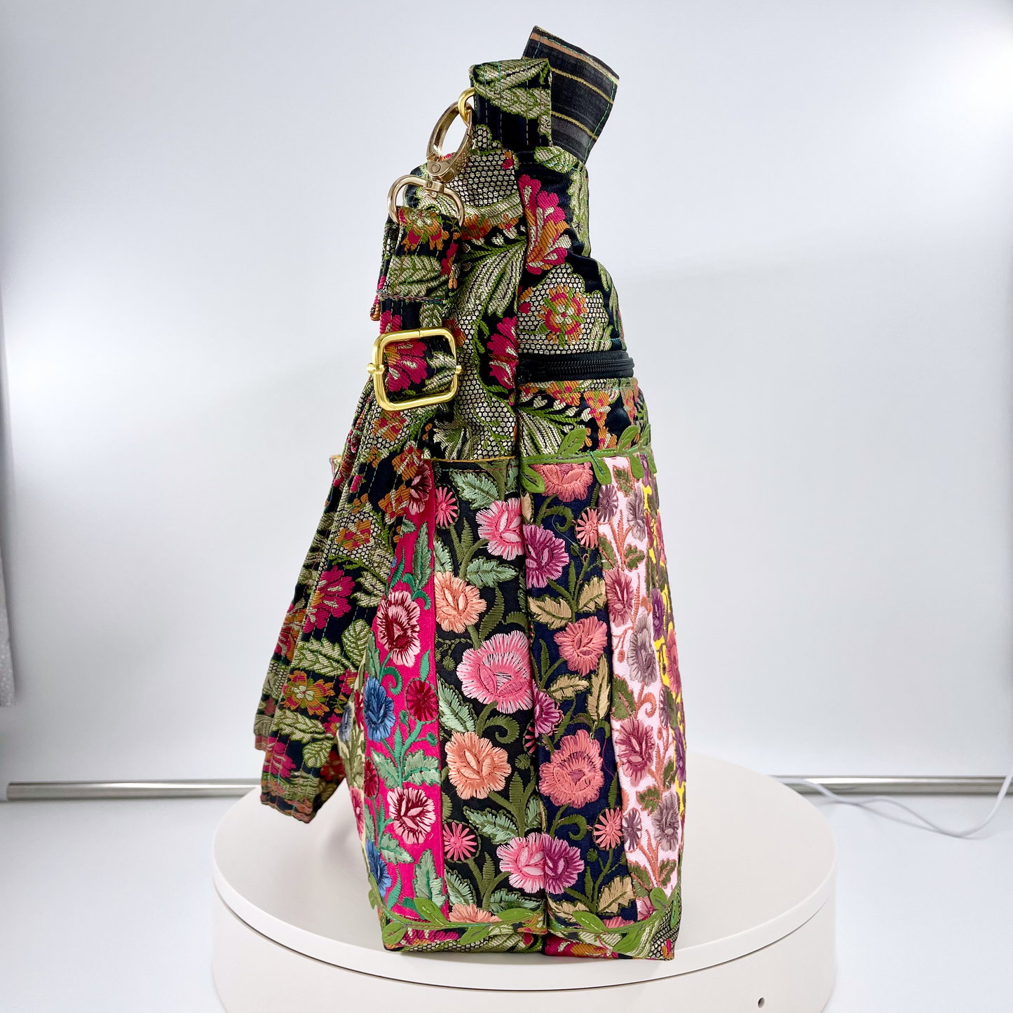 Large Multicolor Brocade Crossbody
