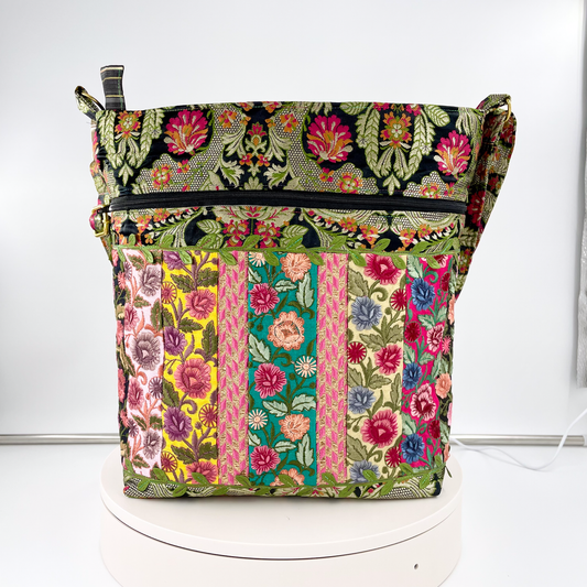 Large Multicolor Brocade Crossbody