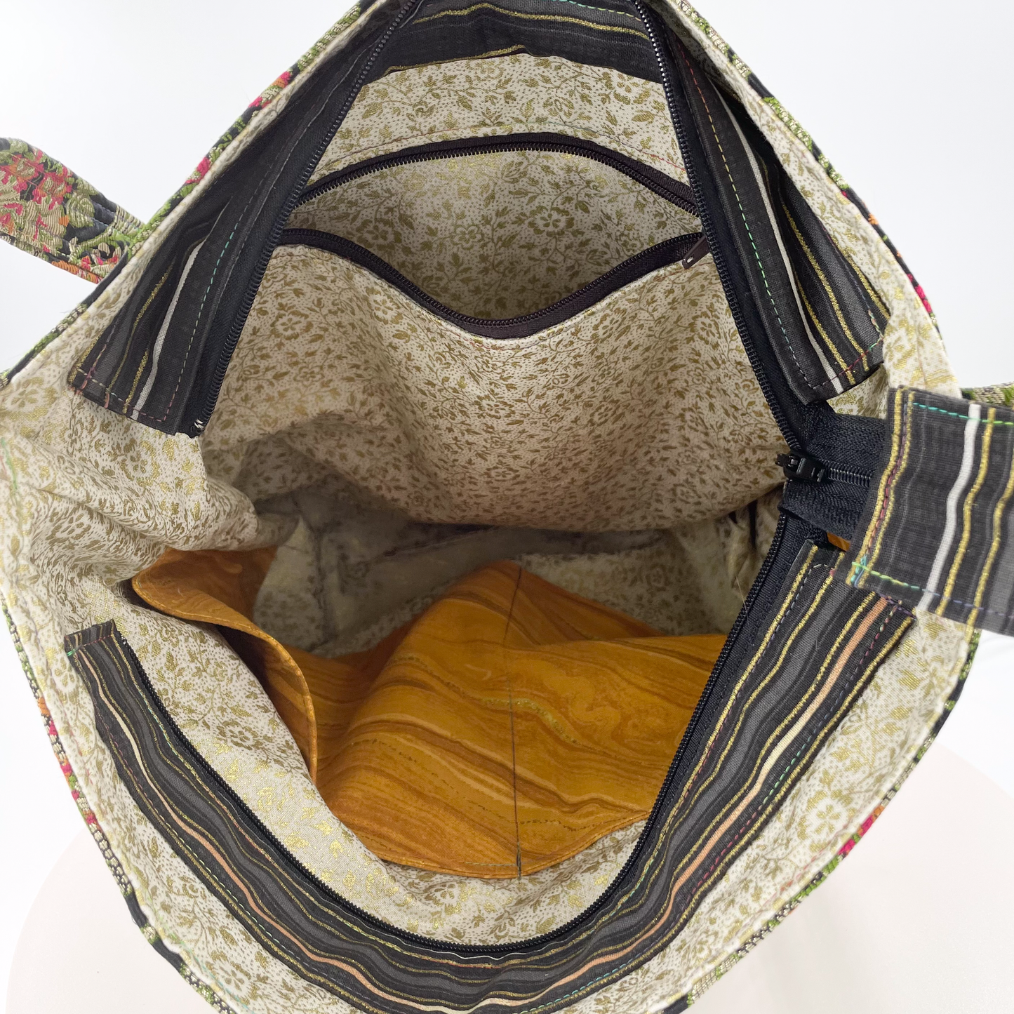 Large Multicolor Brocade Crossbody