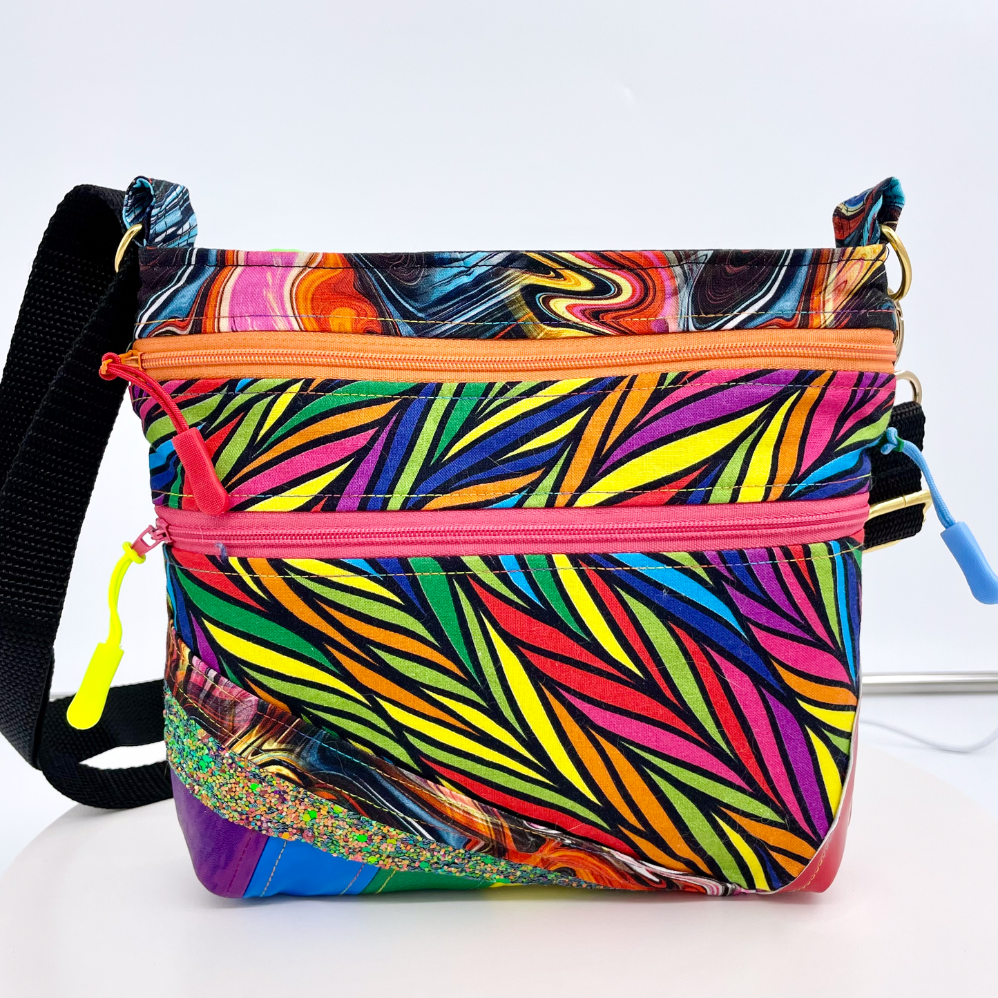 Small Electric Rainbow Crossbody