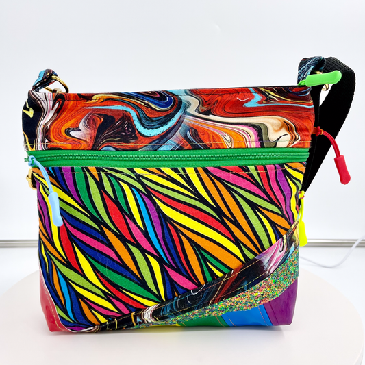 Small Electric Rainbow Crossbody