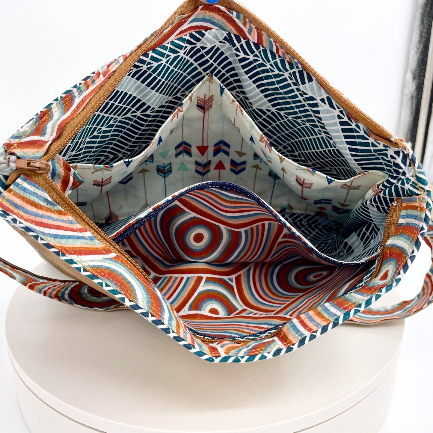 Small Leather Rays Handbag