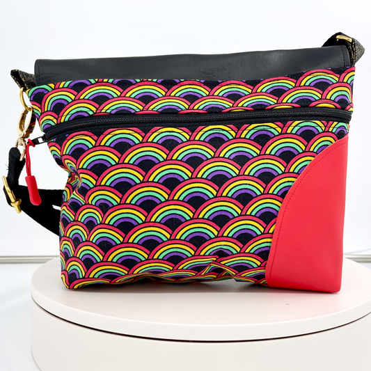 Small Rainbows and Circles Crossbody