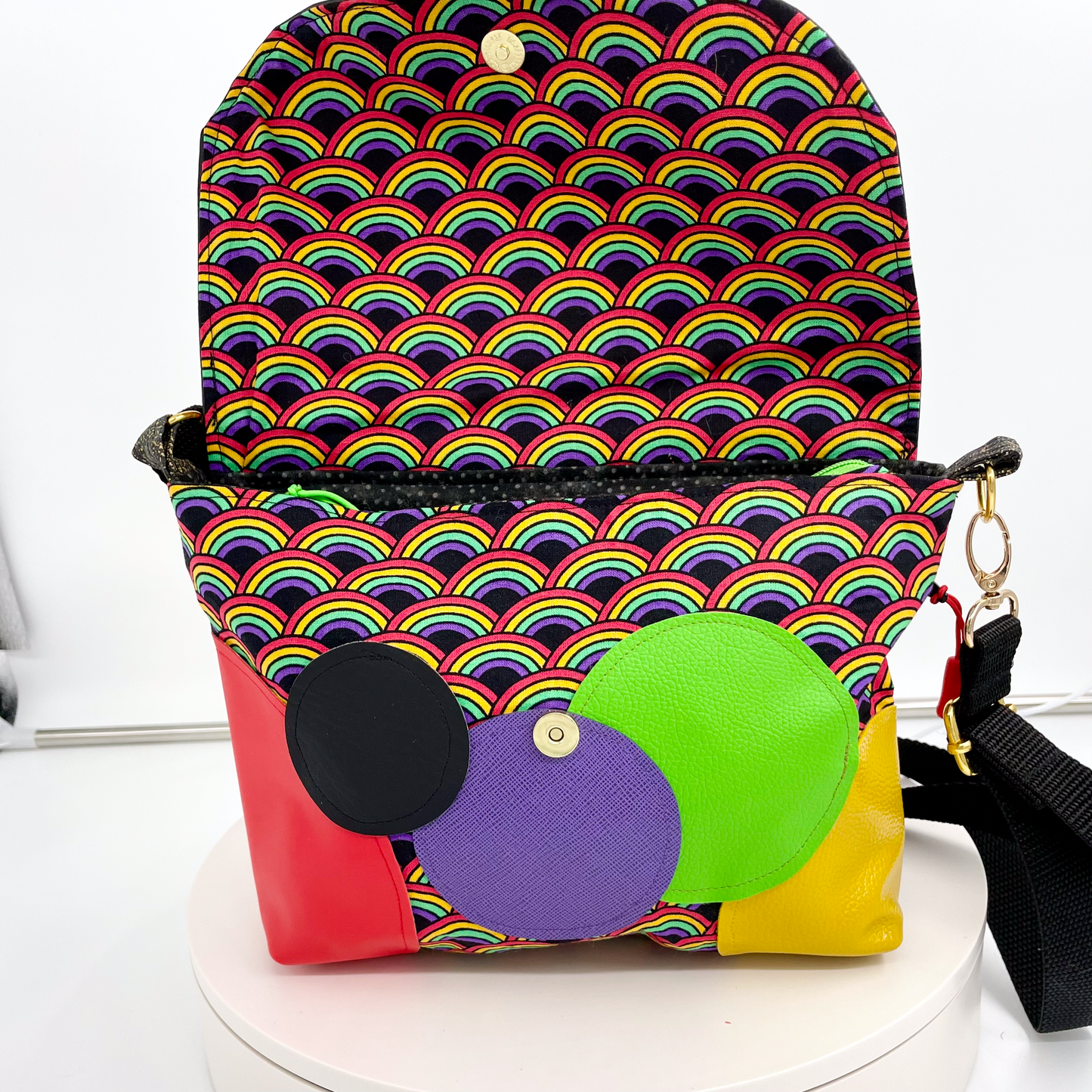 Small Rainbows and Circles Crossbody