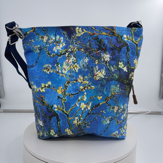 Large Van Gogh Sunflowers and Almond Blossom Crossbody
