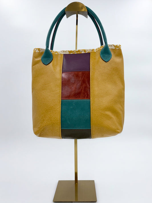 Medium Aztec Inspired Leather Handbag