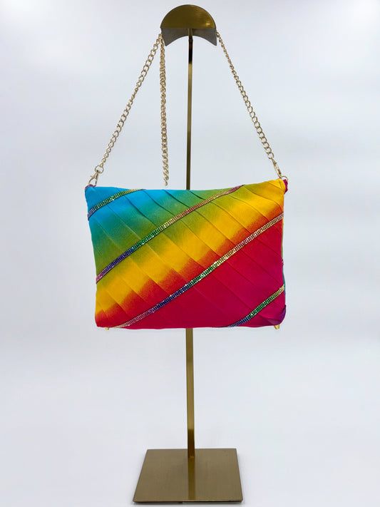 Small Chiffon Electric Pride Clutch