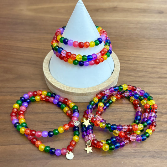Petite Jelly Rainbow Bracelets