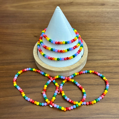 Faceted Rainbow Bracelets