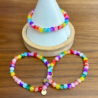 Petite Jelly Rainbow Bracelets