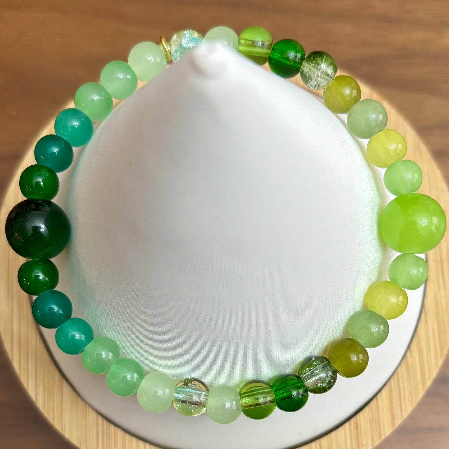 Green Yin Yang Bracelet