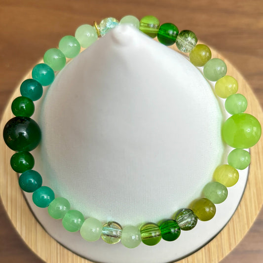 Green Yin Yang Bracelet