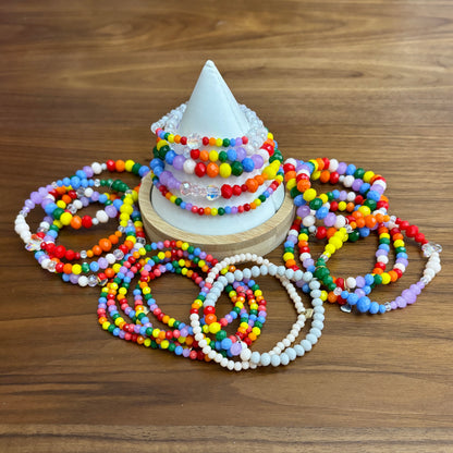 Faceted Rainbow Bracelets