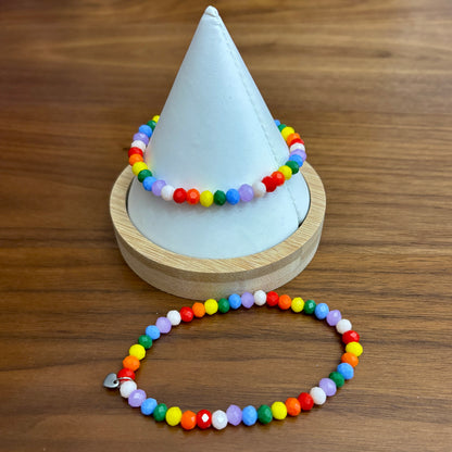 Faceted Rainbow Bracelets