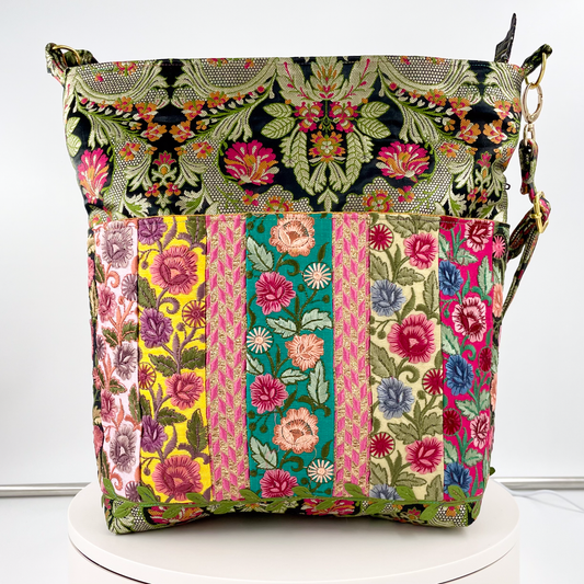 Large Multicolor Brocade Crossbody