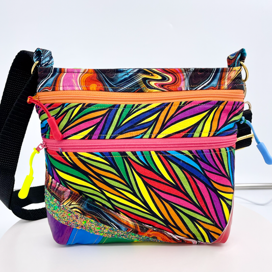 Small Electric Rainbow Crossbody