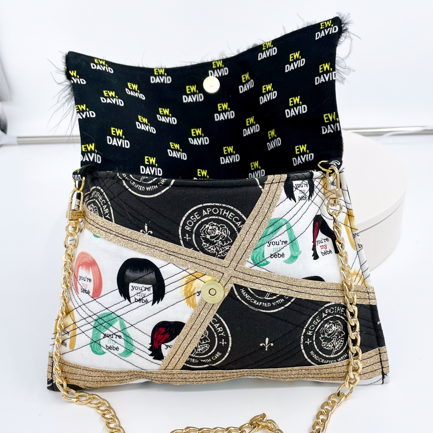 Small Schitt's Creek Inspired Clutch in Gold