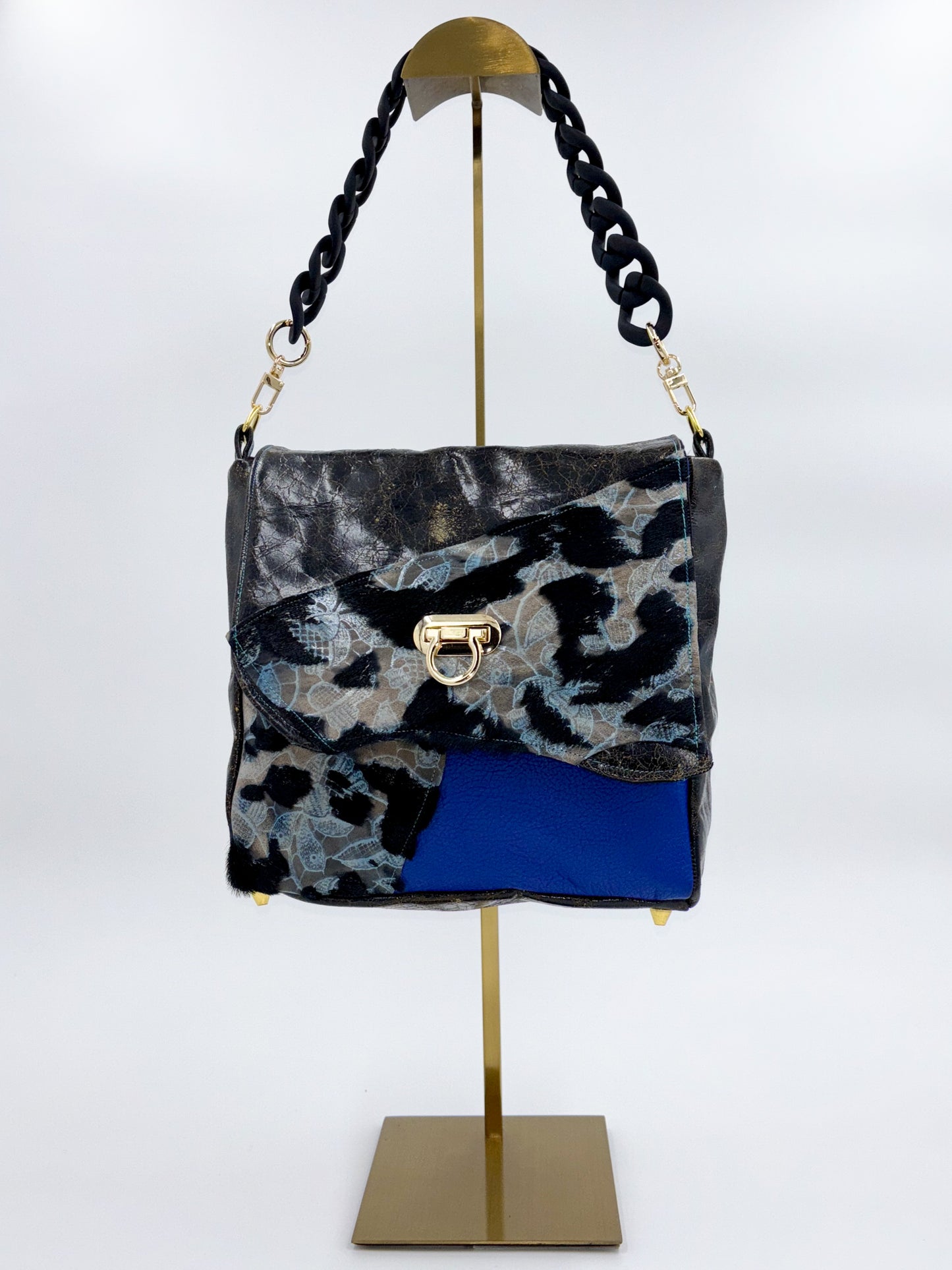 Medium Hair-on-Hide Leather Handbag