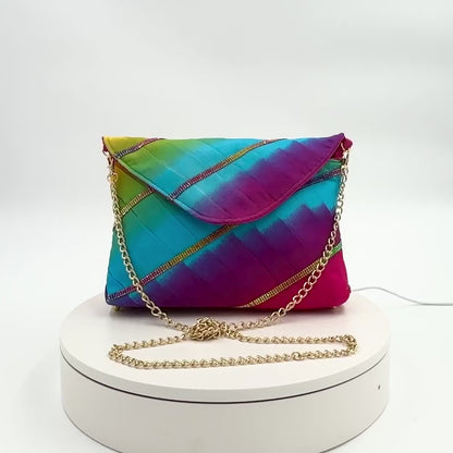 Small Chiffon Electric Pride Clutch