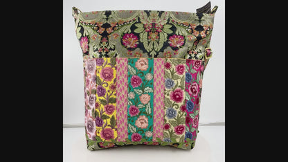 Large Multicolor Brocade Crossbody